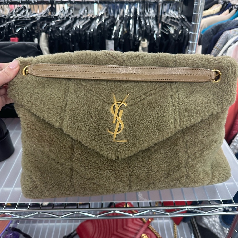 Ysl shearling/teddy medium bag